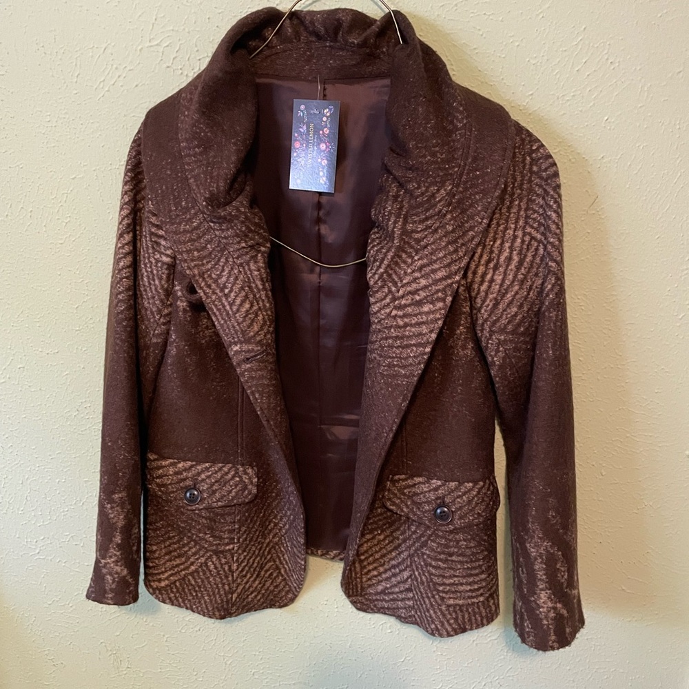 Japanese Soft Chocolate Brown Wool Blend Coat